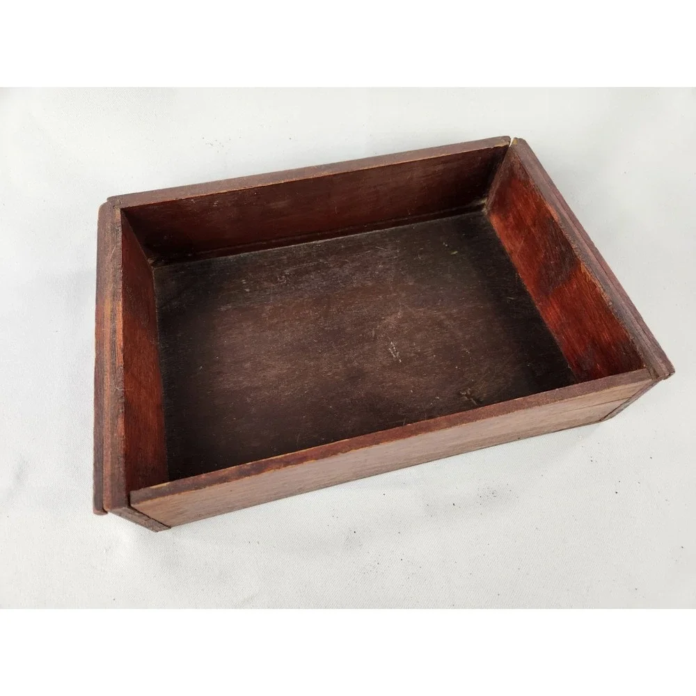 VTG Antique Wood Drawer Tray *Needs Repair* Handmade Small Box Divider‎